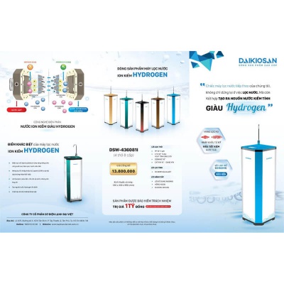 Máy lọc nước điện giải ion kiềm Daikiosan DSW-436081I